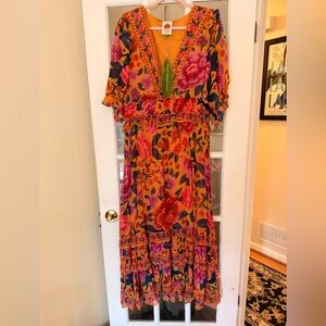 FARM Rio Floral V-Neck Maxi Dress